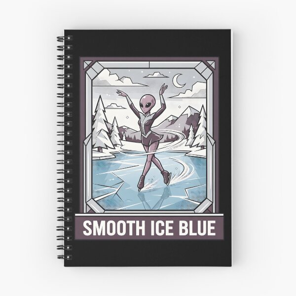 Item preview, Alien Ice Skater Smooth Ice Blue Retro Comic Graphic designed and sold by DuckOddity.