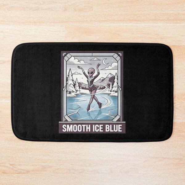 Item preview, Alien Ice Skater Smooth Ice Blue Retro Comic Graphic designed and sold by DuckOddity.