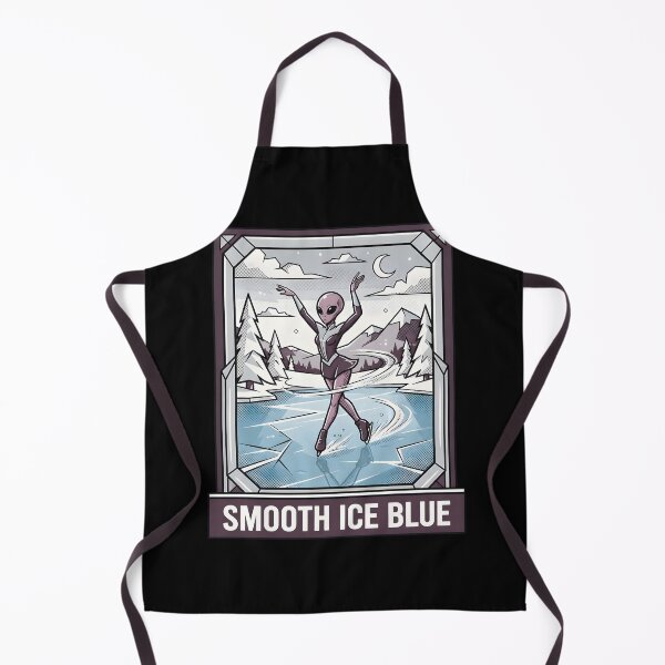 Item preview, Alien Ice Skater Smooth Ice Blue Retro Comic Graphic designed and sold by DuckOddity.