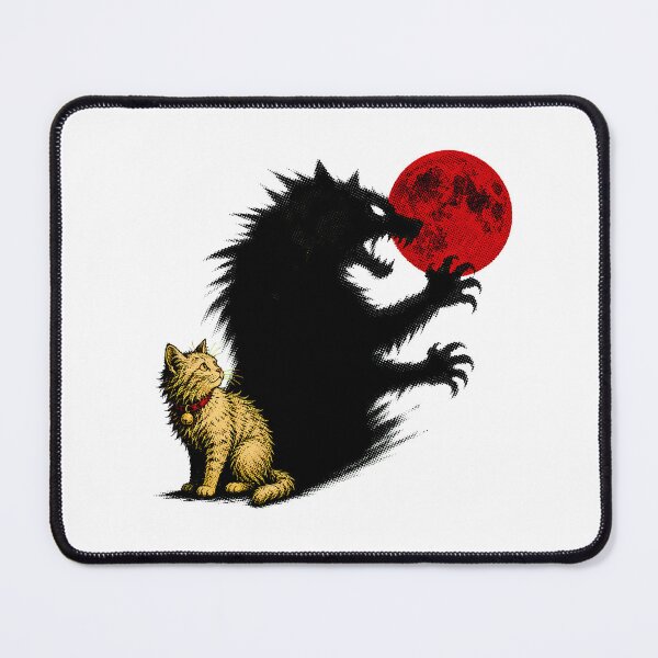 Item preview, Werewolf Shadow Tabby Gothic Werebeast Feline Monster designed and sold by chattsuede.