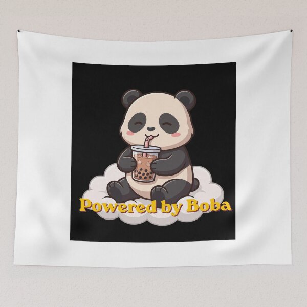 Item preview, Powered By Boba Cute Panda | Kawaii Bubble Tea Panda designed and sold by Penguin Mood .