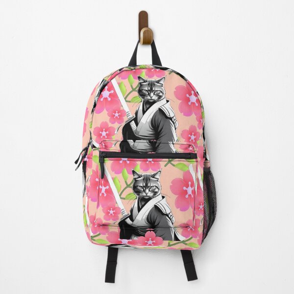 Item preview, Samurai Cat amongst the blossoms designed and sold by Cathedral of Curiosity.