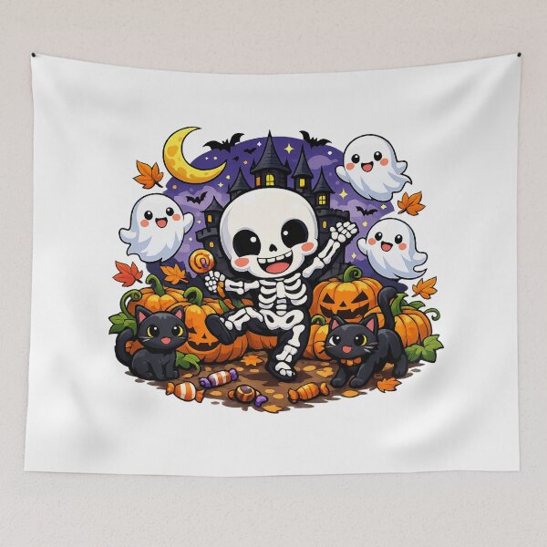 Item preview, Skeleton-Halloween-Pumpkin designed and sold by afr-saad.