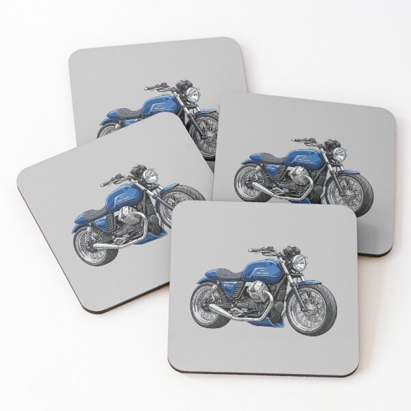 Item preview, Blue Moto Guzzi V7 Special Italian Classic Roadster Motorcycle Illustration designed and sold by Motorline44.