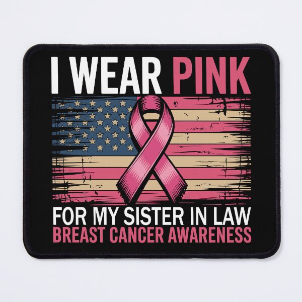 Item preview, I Wear Pink for My Sister in Law Breast Cancer Awareness | Pink Ribbon Support Gift | Family Cancer Awareness designed and sold by 76Valeria.