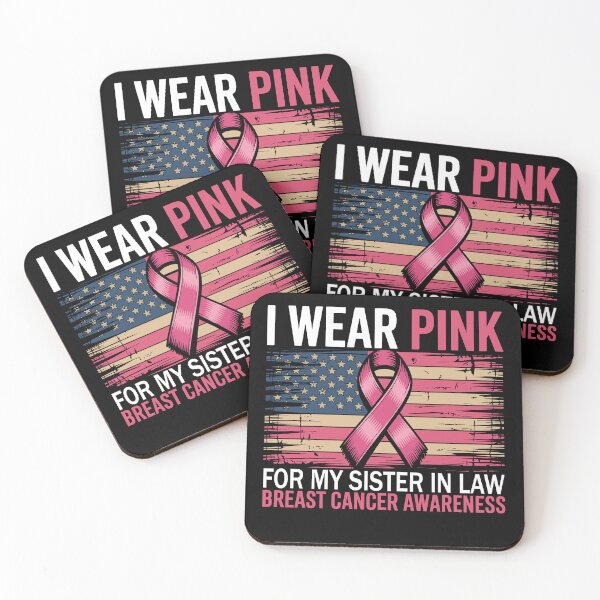 Item preview, I Wear Pink for My Sister in Law Breast Cancer Awareness  | Pink Ribbon Support Gift | Family Cancer Awareness designed and sold by 76Valeria.
