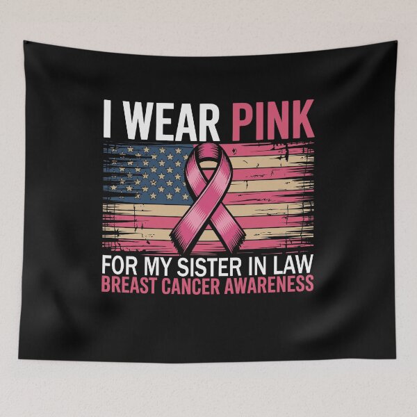 Item preview, I Wear Pink for My Sister in Law Breast Cancer Awareness  | Pink Ribbon Support Gift | Family Cancer Awareness designed and sold by 76Valeria.