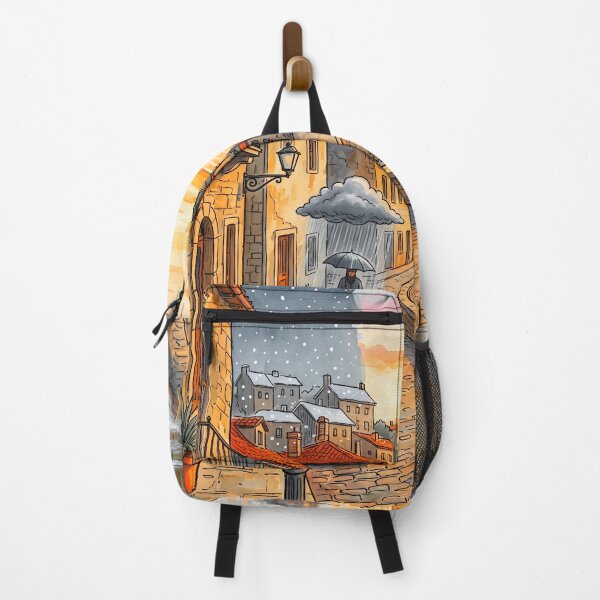 Item preview, Carrying the Sky - Surreal Weather Mediterranean Town designed and sold by RAMIX-Y2K.