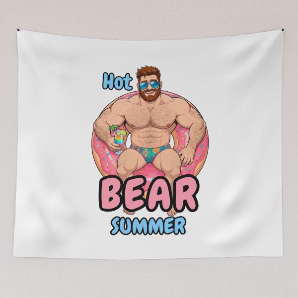 Item preview, Hot Gay Bear Summer | Gay Bear Pride Pool Party Design designed and sold by BrokenLabel.