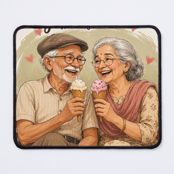Item preview, Growing Old Together – Ice Cream & Sweet Memories designed and sold by BhavyaMR.