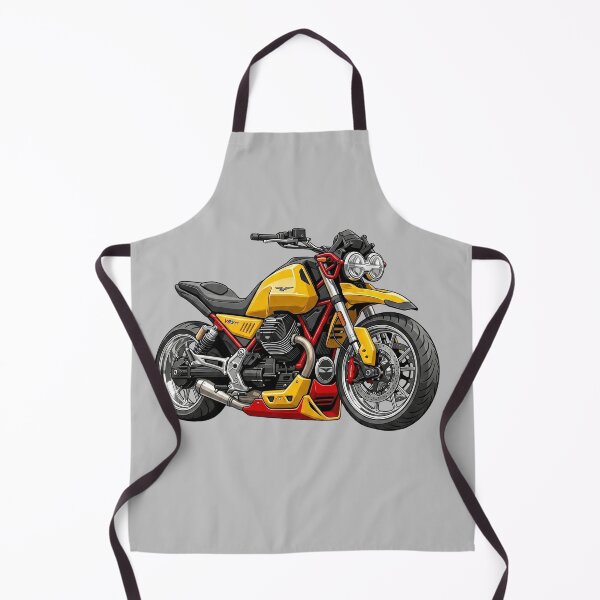 Item preview, Yellow Moto Guzzi V85 TT Classic Adventure Enduro Motorcycle Illustration designed and sold by Motorline44.