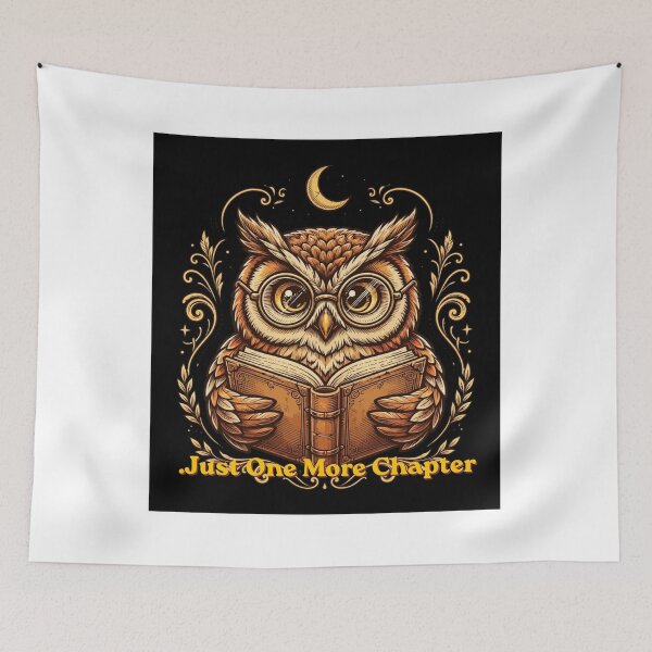 Item preview, Just One More Chapter Cute Owl Reading | Kawaii Book Lover Design designed and sold by Penguin Mood .