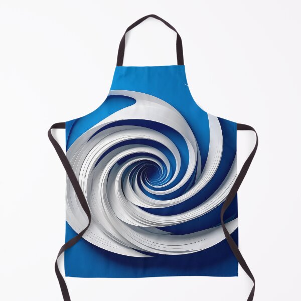 Item preview, White on Blue Abstract Swirl designed and sold by Vicky Brago-Mitchell®.