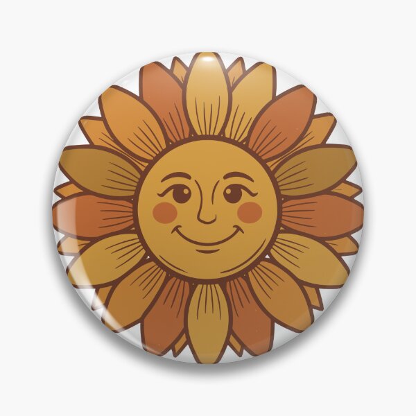 Item preview, Here Comes The Sun - Retro Sunflower Face Illustration designed and sold by artscreat.