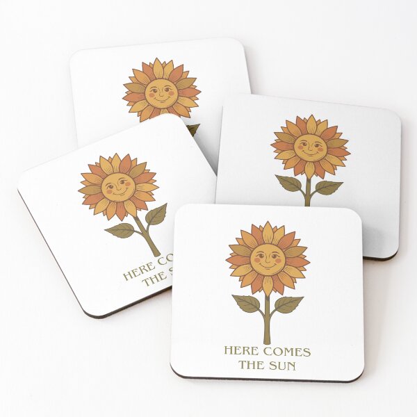 Item preview, Here Comes The Sun - Retro Sunflower Face Illustration designed and sold by artscreat.