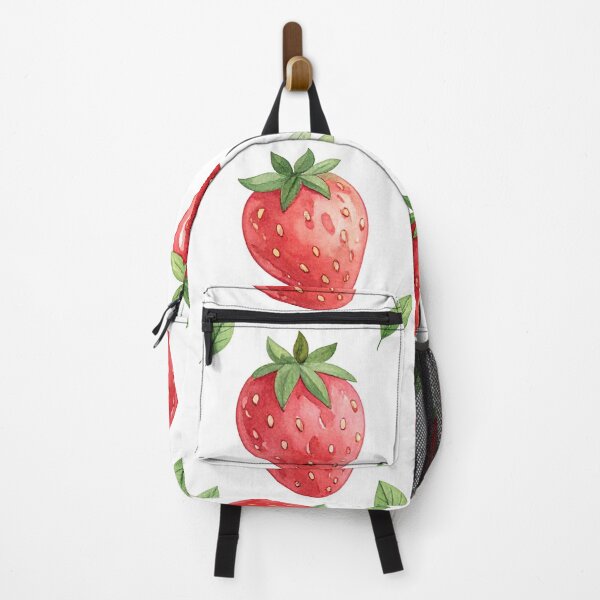 Item preview, Watercolor Strawberry Pattern with Green Leaves designed and sold by Donlaporn.