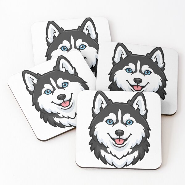Item preview, Cute Siberian Husky Mascot - Happy Puppy Blue Eyes Vector designed and sold by mimouna00.