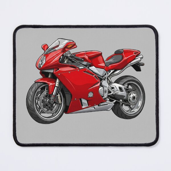 Item preview, Red MV Agusta F4 1000 Italian Superbike Motorcycle Vector Illustration designed and sold by Motorline44.