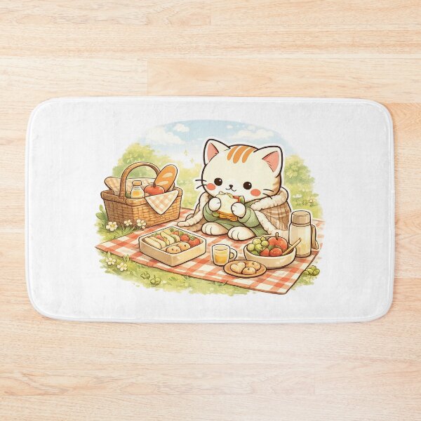 Item preview, Mochi's Sunny Picnic | Cute Cat Picnic Sticker designed and sold by Maystro-design.