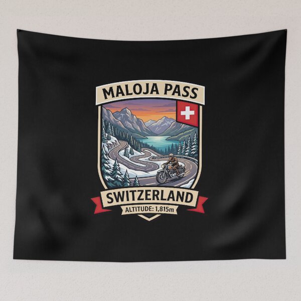 Item preview, Maloja Pass Scenic Mountain Road Artwork designed and sold by enzoade.