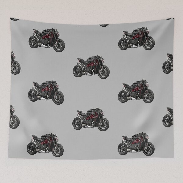 Item preview, MV Agusta Brutale 1000 RR Black Red Hypernaked Motorcycle Vector Illustration designed and sold by Motorline44.