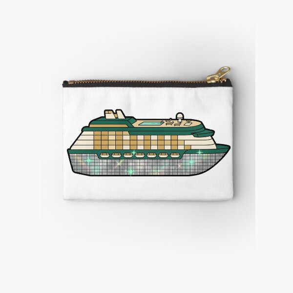 Item preview, Green Disco Cruise Ship Sticker | Silver Mirrorball Pool Deck Ocean Liner designed and sold by HungarianSailor.