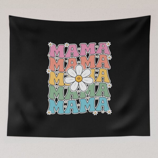 Item preview, Groovy Rainbow Mama Daisy Typography designed and sold by PrintanovaDesign.