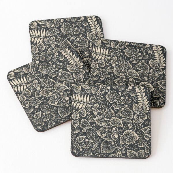 Item preview, Linocut Leaf Pattern | Botanical Block Print Ink Art | Nature-Inspired Seamless Design designed and sold by Linoluca.