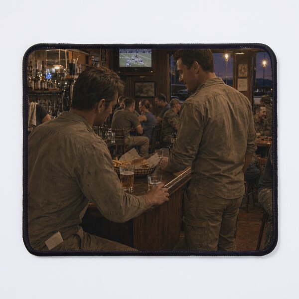 Item preview, Rumours at a Desert Base-Town Bar | Government Conspiracy Sci-Fi Horror Art designed and sold by Element Horizon Studio.