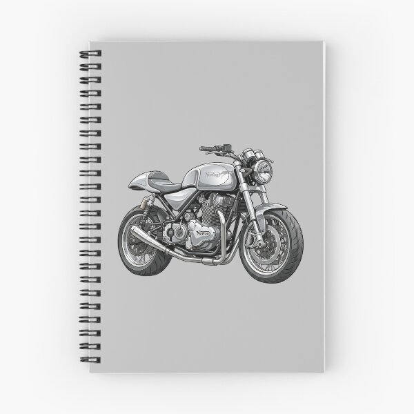 Item preview, Silver Norton Commando 961 Classic Cafe Racer Motorcycle Vector Illustration designed and sold by Motorline44.