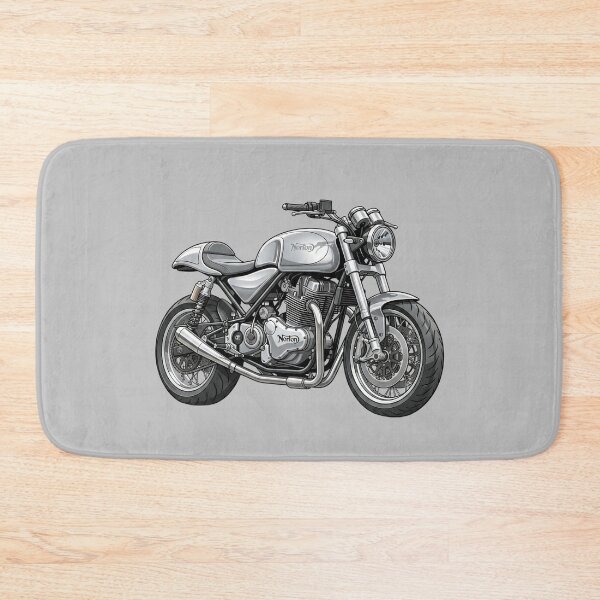 Item preview, Silver Norton Commando 961 Classic Cafe Racer Motorcycle Vector Illustration designed and sold by Motorline44.