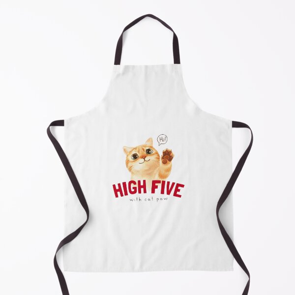 Item preview, High Five With Cat Paw - Cute Ginger Kitten Kawaii Art designed and sold by Velouria Universe.