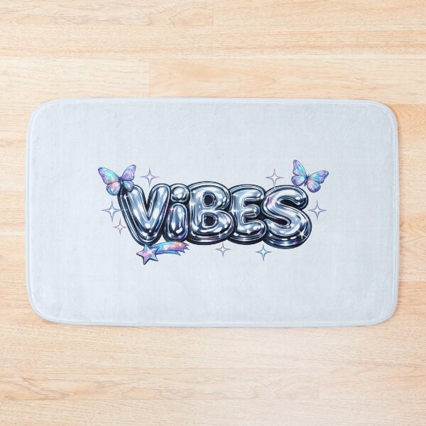 Item preview, Vibes Glossy Chrome Bubble Text designed and sold by Inkworksbyshery.