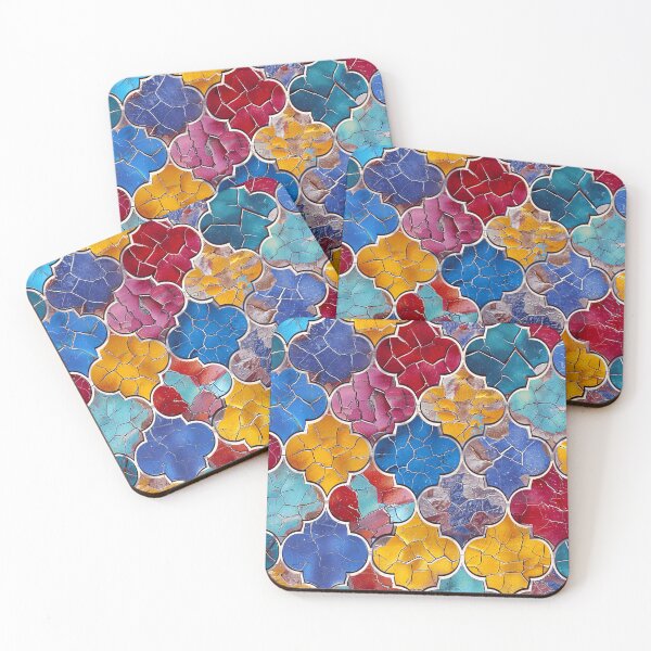 Item preview, Colorful Vintage Moroccan Tile Textured Retro Pattern Art designed and sold by DEC02.