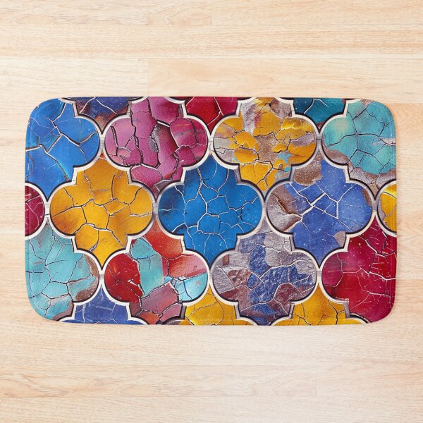 Item preview, Colorful Vintage Moroccan Tile Textured Retro Pattern Art designed and sold by DEC02.
