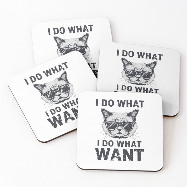 Item preview, Funny Grumpy Cat I Do What I Want Sarcastic T-Shirt designed and sold by Tee-Pulse.