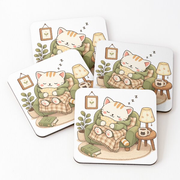 Item preview, Mochi's Cozy Nap | Sleeping Cute Cat Sticker designed and sold by Maystro-design.