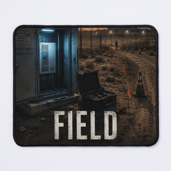 Item preview, Field Adjustment Book Cover | Government Conspiracy Sci-Fi Horror Art designed and sold by Element Horizon Studio.