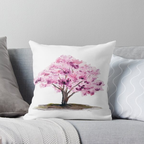 Item preview, pink cherry tree watercolour  designed and sold by ColorandColor.