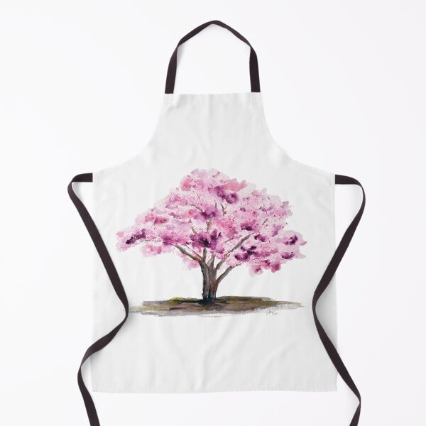 Item preview, pink cherry tree watercolour designed and sold by ColorandColor.