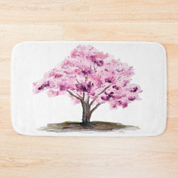 Item preview, pink cherry tree watercolour  designed and sold by SelenePaintings .