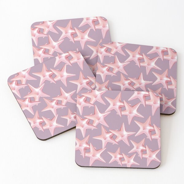 Item preview, Pink Glossy Starfish Pattern | Y2K Mermaidcore Coastal Aesthetic Seamless Design designed and sold by NOUURRRR.