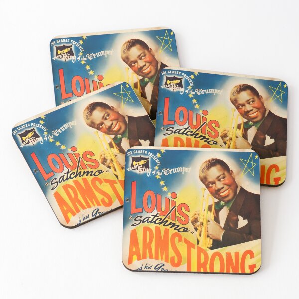 Item preview, Louis Armstrong Original Custom Vintage Music Poster Wall Art designed and sold by Cool Robot Bro..