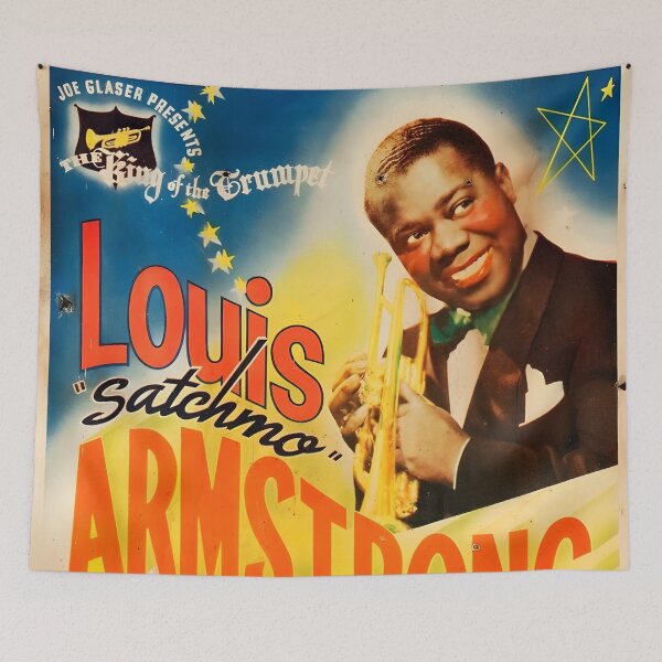 Item preview, Louis Armstrong Original Custom Vintage Music Poster Wall Art designed and sold by Cool Robot Bro..