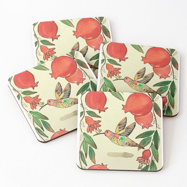 Item preview, Hummingbird in Pomegranate Garden designed and sold by SEAutiful.