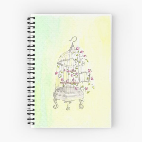 Item preview, Hand Drawn Birdcage with Flowers designed and sold by MyCuriousMagpie.