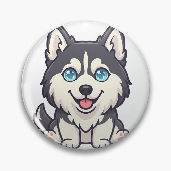 Item preview, Super Cute Kawaii Husky Puppy - Anime Blue Eyes Dog designed and sold by mimouna00.