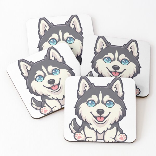 Item preview, Super Cute Kawaii Husky Puppy - Anime Blue Eyes Dog designed and sold by mimouna00.