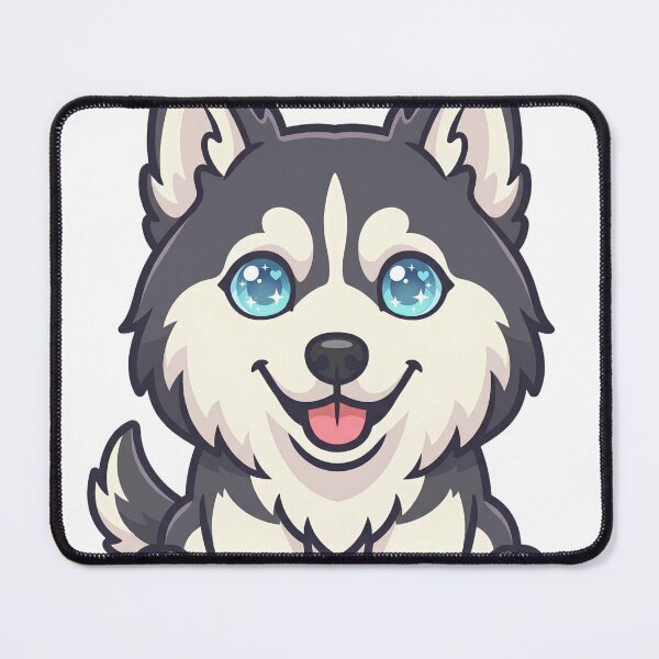 Item preview, Super Cute Kawaii Husky Puppy - Anime Blue Eyes Dog designed and sold by mimouna00.