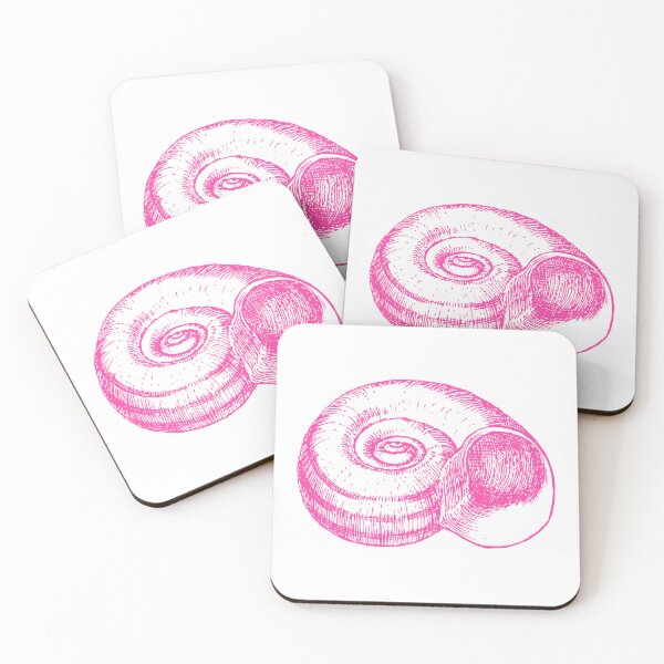 Item preview, Pink Vintage Conch Shell Engraving Retro Nautical Seashell Ocean Illustration designed and sold by sunnivamla.